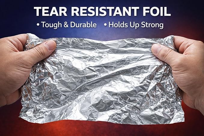 18" x 500' Heavy Duty Aluminum Foil Roll, Food Safe Commerical Grade Extra - Image 3