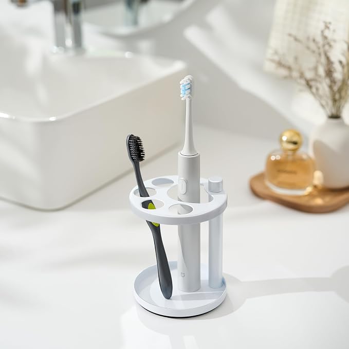 Metal Toothbrush Holder Stand for Bathroom: Stainless Steel Ventilated Organizer - Image 2