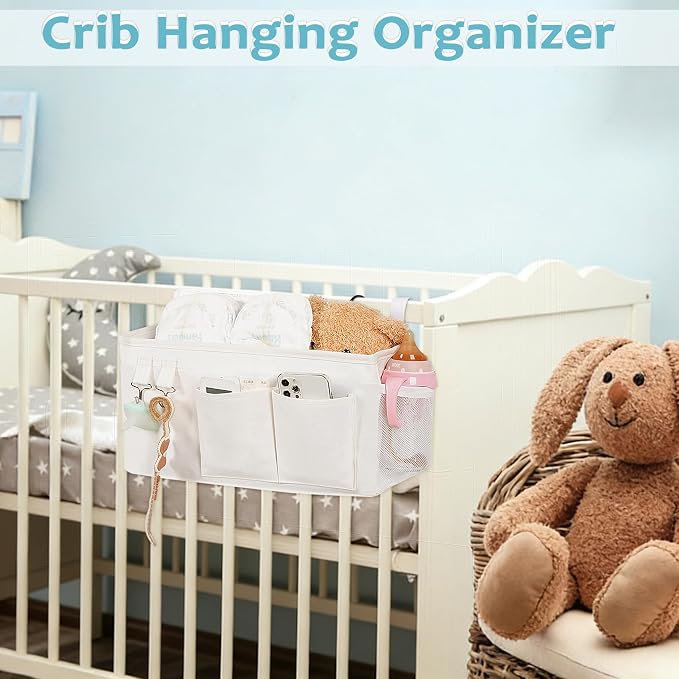 Bedside Caddy, Bedside Storage Bag Hanging Organizer - Image 7