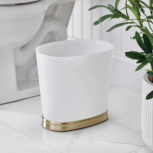 iDesign Slim Bathroom Trash Can, Small Plastic Garbage Can - Image 3