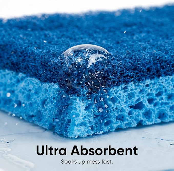 Kitchen Sponges for Washing Dishes, Non-Scratch Cellulose Dish Scrub Sponges - Image 7