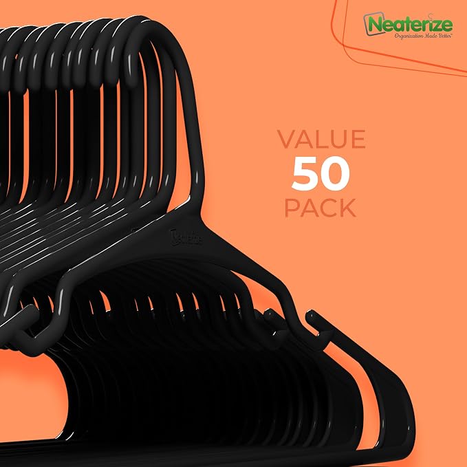 NEATERIZE Clothes Hangers Plastic 50 Pack - Image 7