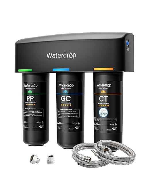 Waterdrop TSA 8 Layer Under Sink Water Filter System, NSF/ANSI 42 Certified | by Waterdrop
