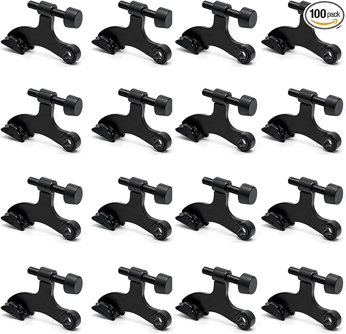 16 Pack Hinge Pin Black Door Stopper, Adjustable Heavy Duty Hinge Pin Door Stop by SUNTAI