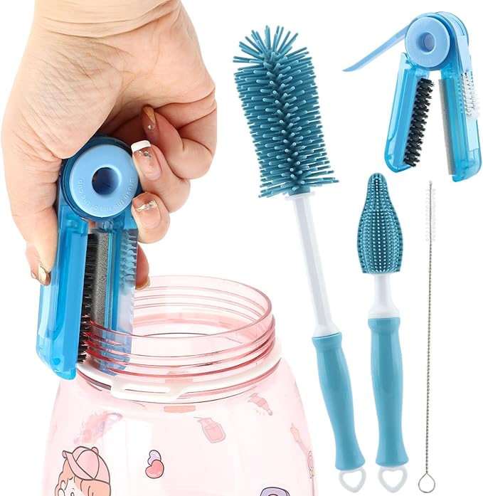 4Pcs Cup Cleaning Kit with Extra Long Straw Cleaner Brush, 4 in 1 Bottle Gap - Image 9