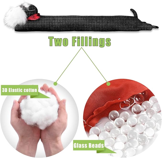 36 Inch Heavy Duty Under Door Draft Stopper, Cute Animals Shape Door & Window - Image 4
