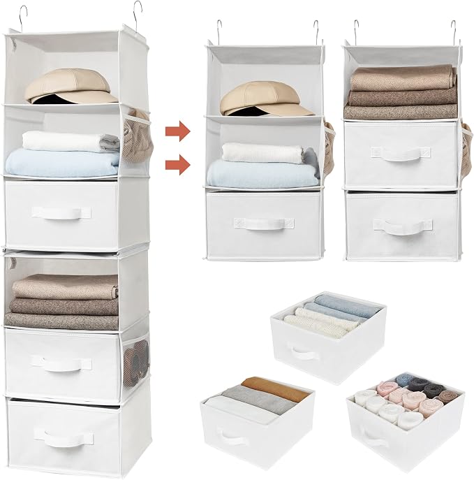 GRANNY SAYS Hanging Closet Organizer, 5 Drawers, 6 Shelves, 4 Pockets | Hanging by GRANNYSAYS