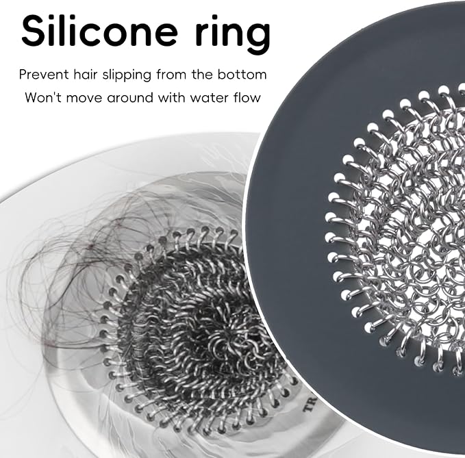 TRAPMATE Bathroom Sink Drain Strainer, 4.4" Patented Shower Hair Catcher | 2 - Image 4
