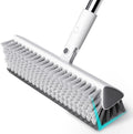 Floor Scrub Brush with Long Handle, Heavy-Duty Stiff Bristles, V-Shape Floor by funest