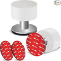 2 Pack Door Stoppers Stop with Extra Stickers, Self-Adhesive Door Stops with by WellFactor