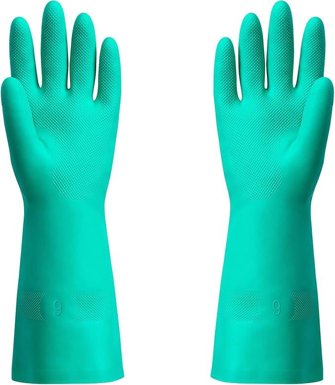 ThxToms Chemical Resistant Nitrile Gloves, Latex Rubber Free, 1 Pair, L | 15mil by ThxToms