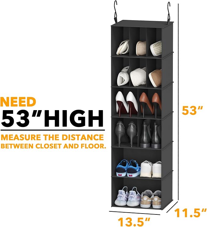 SpaceAid 2 Pack Hanging Closet Organizer and Storage - Image 2