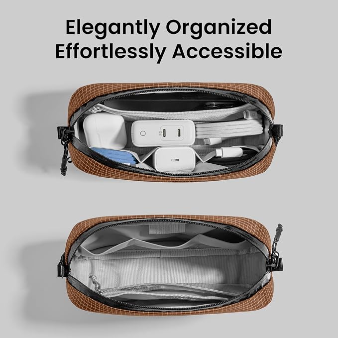 tomtoc Electronics Organizer Travel Case Performance, Cable Tech Pouch | Water - Image 5
