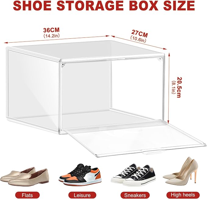 1 Pack Clear Plastic Shoe Boxes - Image 3