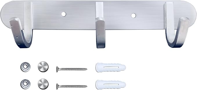 Coat Hook Rack Brushed Nickel - Image 3