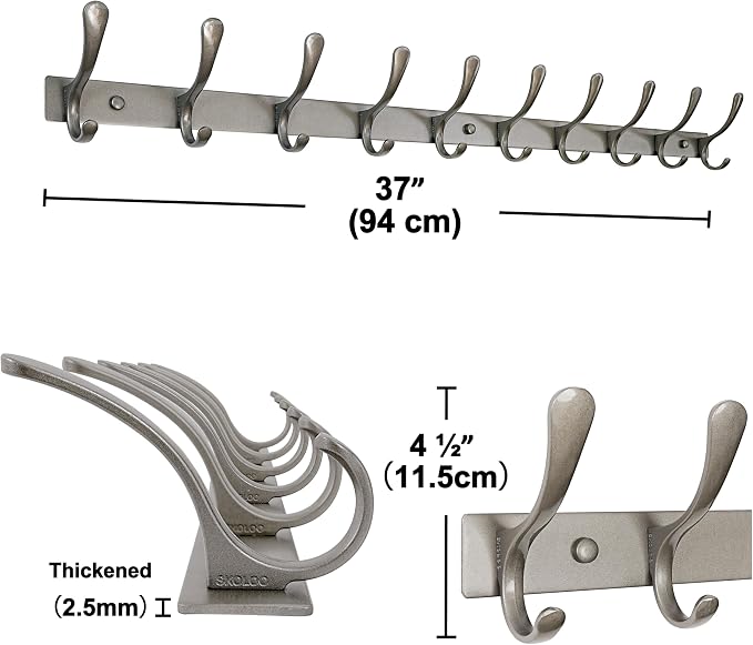 SKOLOO Coat Rack Wall Mounted - Image 5