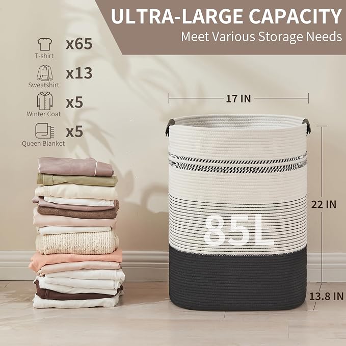 AINUOQI Laundry Basket with Handles - Image 2