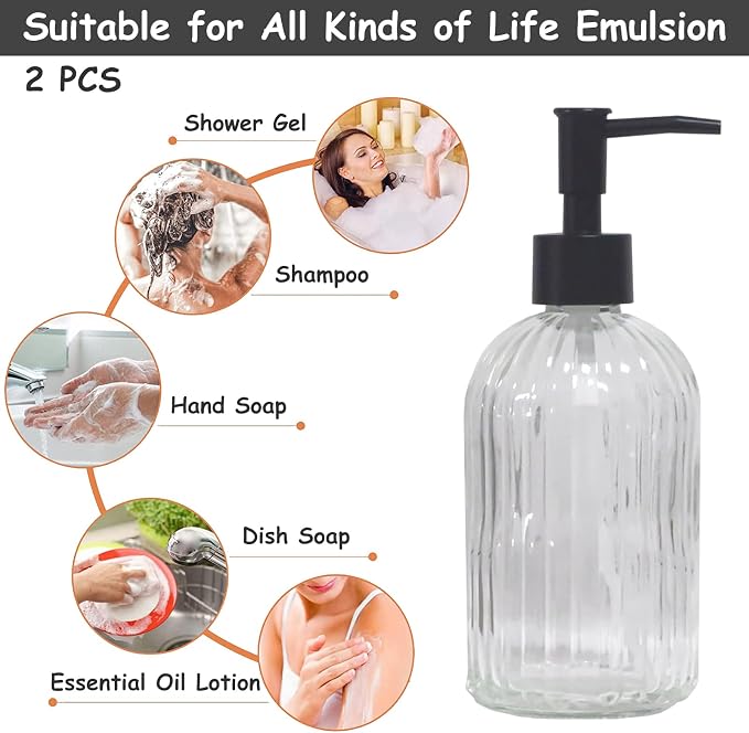 YYTSGG Clear Glass Soap Dispenser - Image 4