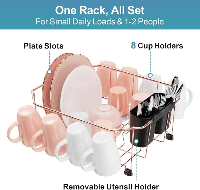 GSlife Small in Sink Dish Drying Rack - Image 4