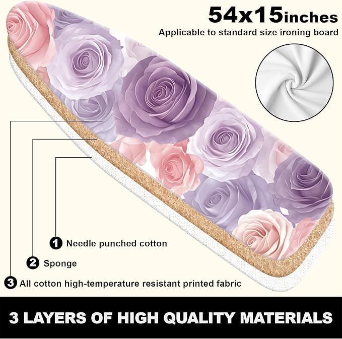Ironing Board Cover 15x54 Inch- Standard Cotton Cover - Image 3