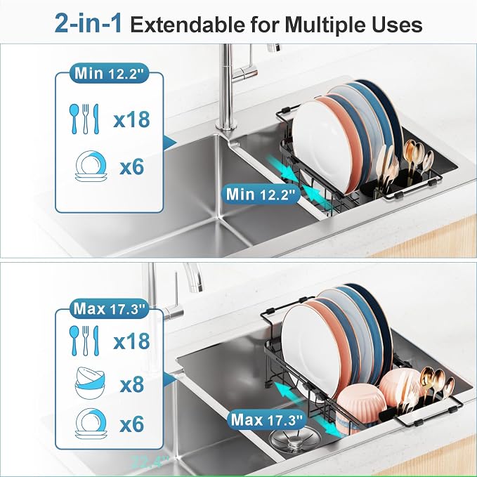 iSPECLE Small Sink Dish Drying Rack - Image 3