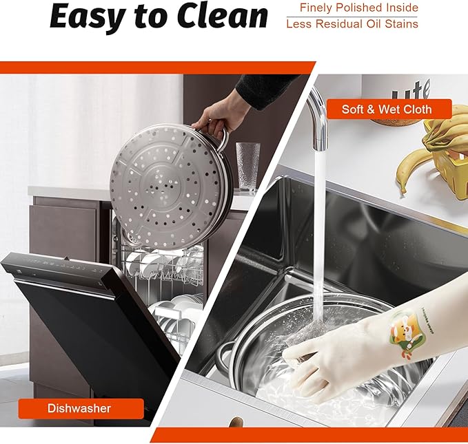 Stainless Steel Steamer Pot, 11.8-Inch Steamer for Cooking, 5-Tier Food Steam Pots with Lid for Cooking Vegetables, Seafood, Soups, Stews, Dumplings and Pasta