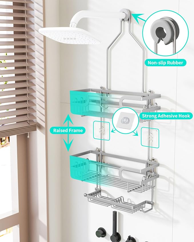 HapiRm Bathroom Hanging Shower Caddy - Image 3