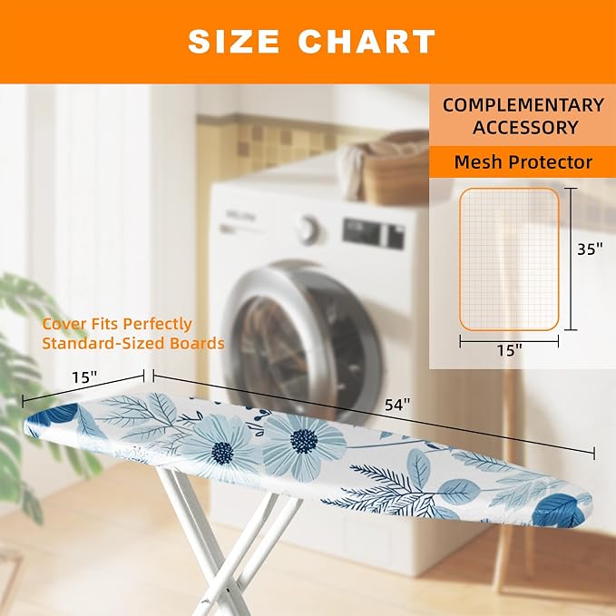 Ironing Board Cover 15x54 Inch- Standard Cotton Cover - Image 3
