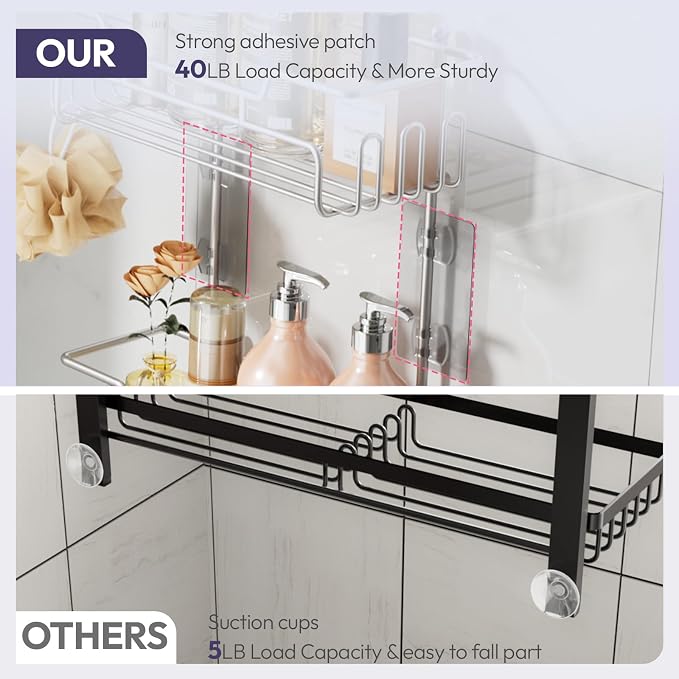 SWTYMIKI Bathroom Shower Caddy Hanging - Image 7