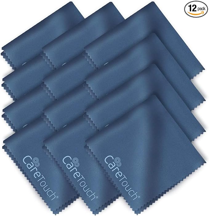 Care Touch Microfiber Glasses Cleaning Cloth 12 Pack by CareTouch