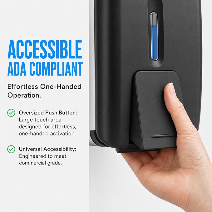 interhasa! Commercial Hand Soap Dispenser Wall Mount | Dual-Lock Design - Image 3