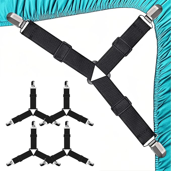 Fitted Bed Sheet Straps: Sheet Holder Suspenders by Tasttin