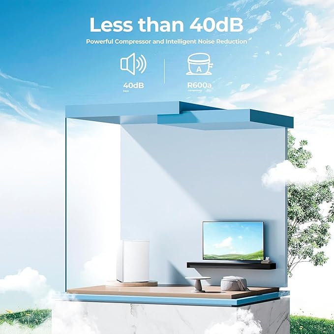 3.0 Cu.ft Small Freezer, Mini Upright Freezer with 7 Adjustable Thermostat, Removable Shelves, Reversible Single Door, for Bedroom/Home/Dorms/Apartment (White)