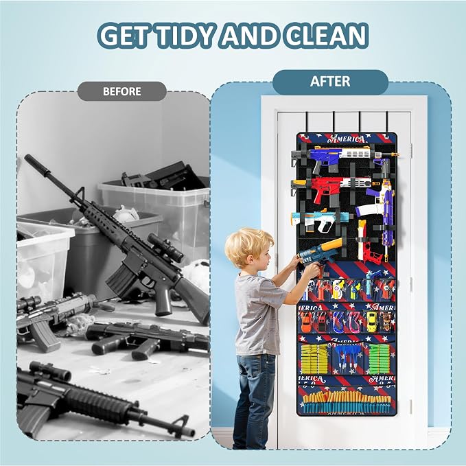 Over The Door Organizer for Toy Gun, Toy Storage Toys Organizer - Image 4