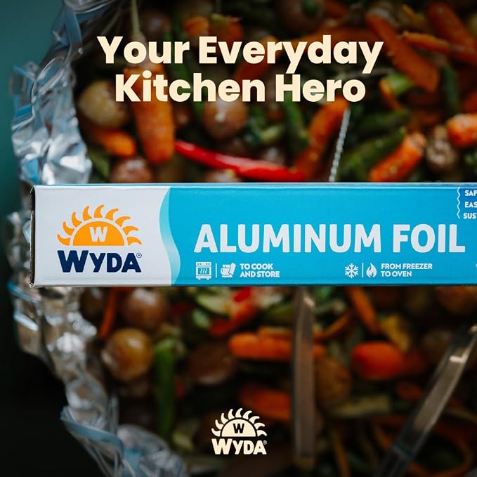 Wyda Aluminum Foil Roll – 225 Sq Ft | Food-Grade - Image 4