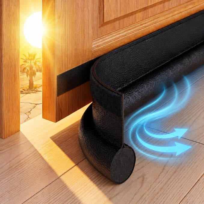 4 Pack Door Draft Stopper 36.6" One-Side Adjustable Under Door Blocker Sweep by Unknown