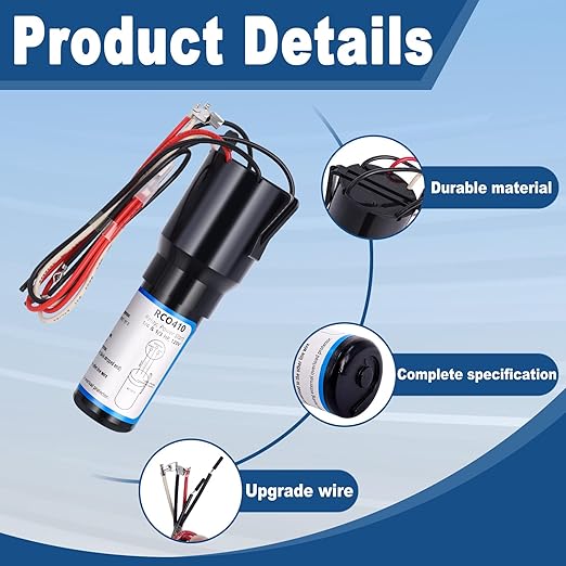 RCO410 3 in 1 Compressor Hard Start Capacitor Kit For Refrigerators & Freezers 1/4-1/3 H.P. 115VAC （3pcs）
