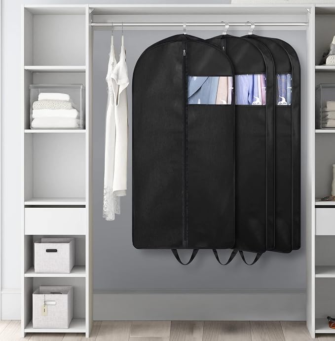 KIMBORA 43" Suit Bags for Closet Storage and Travel, Gusseted Hanging Garment - Image 7