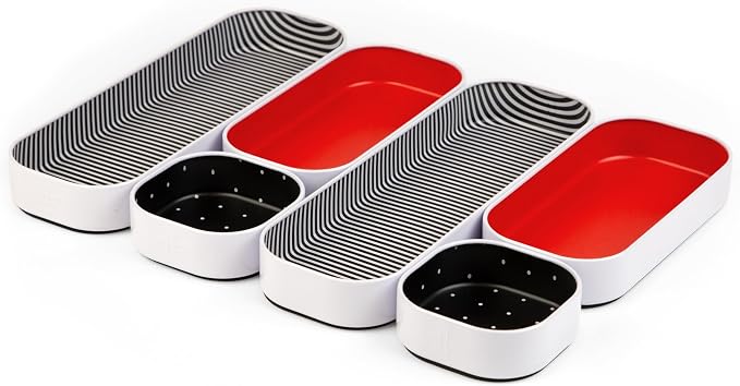 Three by Three Seattle Metal Drawer Organizer Tray Set, makeup & office drawers by ThreebyThreeSeattle