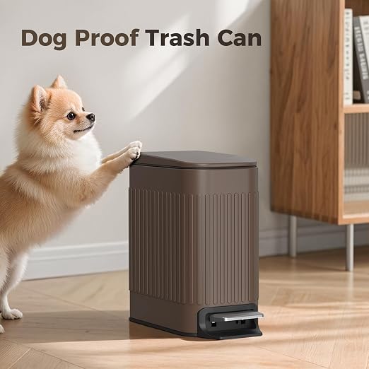 TrashAid Slim Bathroom Trash Can - Image 6