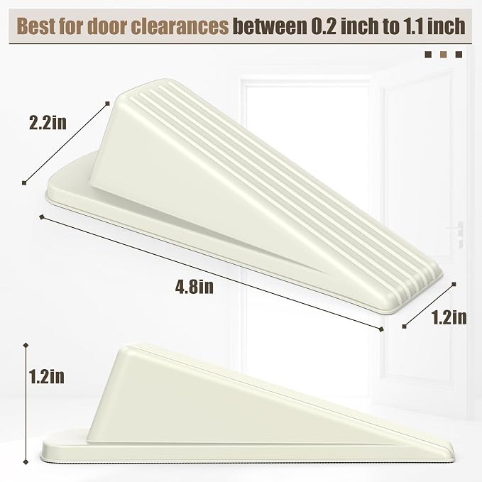 Crosize 5 Pack Door Stoppers for Bottom of Door, Rubber Door Stops | Premium - Image 3