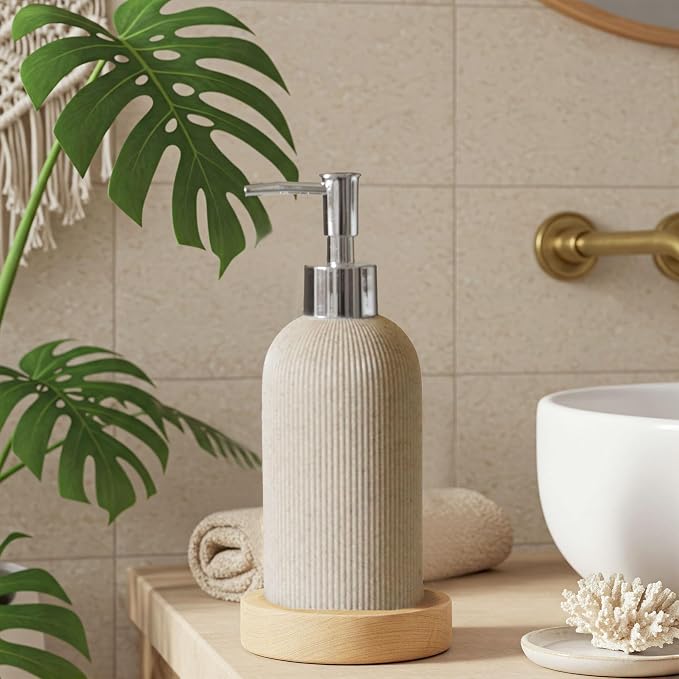 Sand Beige Hand Soap Dispenser - Image 4