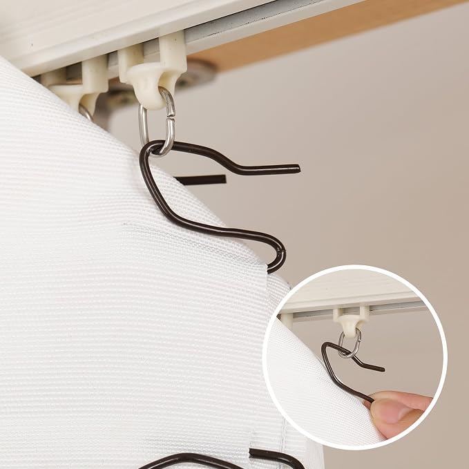 Outus 58 Pack Metal Curtain Hooks Pin-On Drapery 1.2x1, - Image 5