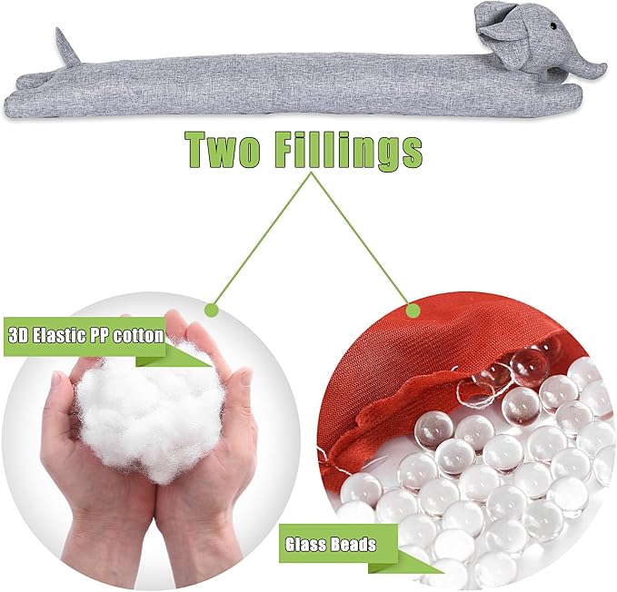 36 Inch Heavy Duty Under Door Draft Stopper, Cute Animals Shape Door & Window - Image 4