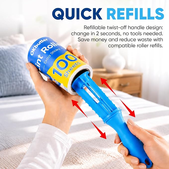 1200 Sheets Lint Roller for Pet Hair, Lint Remover Extra Sticky | Extra Sticky - Image 6