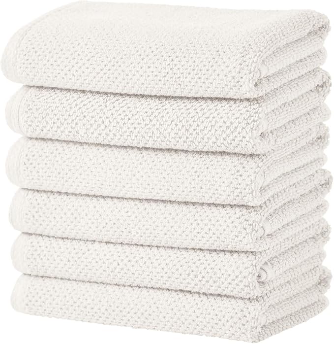 Great Bay Home 100% Cotton 6 Pack 26x16 Hand Towel Set by GreatBayHome