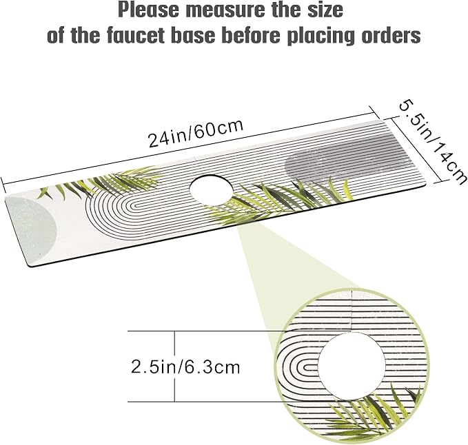 Sink Faucet Absorbing Mat, 2 Pack Drying Mat Around Faucet Sink Splash Guard - Image 2