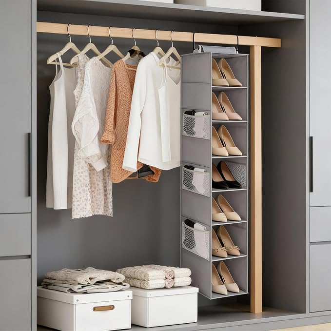 Hanging Shoe Organizer for Closet, 8-Shelf Hanging Storage - Image 2