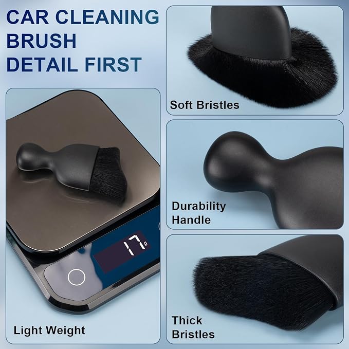 Amrules 2 Pcs Car Interior Detailing Brush Cleaning Tools, Gentle on Surfaces - Image 6