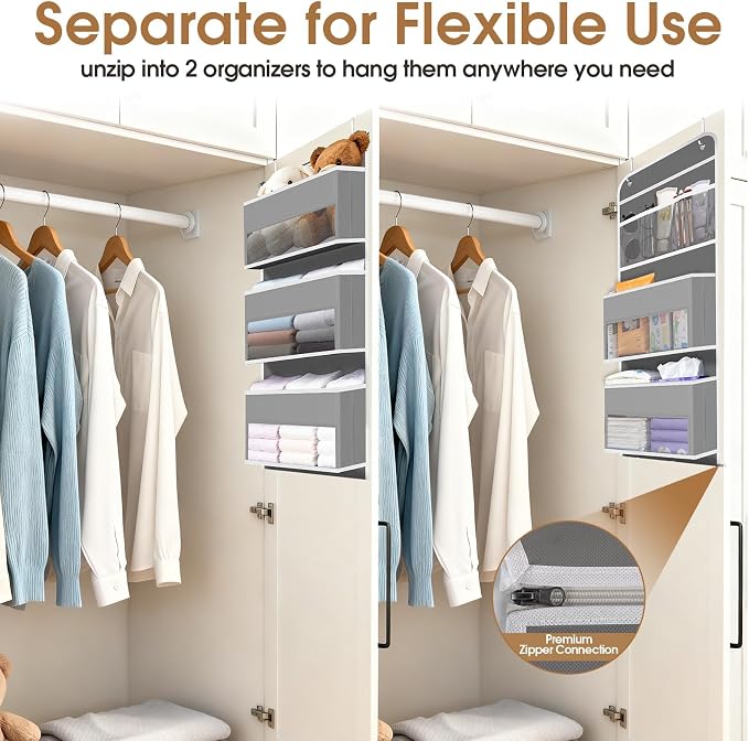 Over The Door Organizer Storage behind Door Hanging Organizer - Image 5